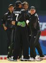 New Zealand celebrate another wicket, England v New Zealand, Group C, Gros Islet, March 16, 2007
