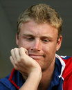 A rueful Andrew Flintoff following England's two-run defeat, England v Sri Lanka, Super Eights, Antigua, April 4, 2007