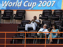 Malcolm Speed sits in a packed stand, Ireland v Sri Lanka, Super Eights, National Stadium, Grenada, April 18, 2007