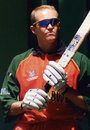 Andy Flower sporting his black armband,  Zimbabwe v Namibia, Harare, 10 February 2003