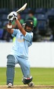 Gautam Gambhir hits out on the way to his half-century, Ireland v India, one-off ODI, Belfast, June 23, 2007