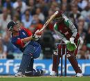 Paul Collingwood sweeps during his 27, England v West Indies, 2nd Twenty20 international, The Oval, June 29, 2007