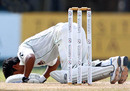 Mohammad Ashraful kisses the turf after reaching the three-figure mark, Sri Lanka v Bangladesh, 2nd Test, 3rd day, Colombo, July 5, 2007