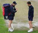 Matthew Hoggard and James Anderson have a chat, Lancashire v Yorkshire, County Championship, Old Trafford, July 8, 2007