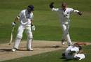 Phil Mustard is caught at silly point by Scott Newman, Surrey v Durham, County Championship, The Oval, July 9, 2007