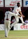 The familiar Monty Panesar celebrations as he removes Alex Gidman, Northamptonshire v Gloucestershire, County Championship, Northampton, July 10, 2007