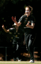 Ellyse Perry, Australia's youngest debutant, celebrates after she dismissed Maria Fahey and got her first ODI wicket, Australia women v New Zealand women, 2nd ODI, Darwin, July 22, 2007