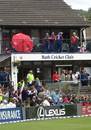 England players on the balcony at Bath CC, England Women v New Zealand Women, Twenty20 International, Bath, August 13, 2007