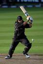 Sara McGlashan goes down the ground during her 44 off 36 balls, England Women v New Zealand Women, 3rd Twenty20 International, Taunton, August 16, 2007
