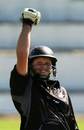 Aimee Mason celebrates her second ODI century in five weeks, England v New Zealand, 4th women's ODI, Blackpool, August 26, 2007