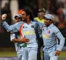 Mahendra Singh Dhoni is ecstatic after winning his first international match as captain, India v Pakistan, Group D, ICC World Twenty20, Durban, September 14, 2007