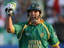 Justin Kemp pumps his fist after his unbeaten 89, South Africa v New Zealand, Group E, ICC World Twenty20, Durban, September 19, 2007