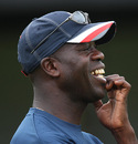 Ottis Gibson, England's stand-in bowling coach, watches them beat a Sri Lanka Cricket XI, Colombo, September 28, 2007