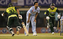Zaheer Khan waits for the ball to be fielded while the Pakistan batsmen take a single, India v Pakistan, 2nd ODI, Mohali, November 8, 2007