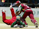 Runako Morton sweeps past Tatenda Taibu on his way to 79, ZImbabwe v West Indies, 2nd ODI, Harare, December 2, 2007