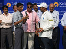 Virender Sehwag at a post-match ceremony, Maharashtra v Delhi, Nagothane, Ranji Trophy 5th round, 4th day, December 12, 2007