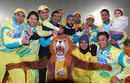 The jubilant Chandigarh Lions after their victory, Chandigarh Lions v Delhi Jets, 2nd semi-final, Indian Cricket League, Panchkula, December 15, 2007