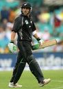 Brendon McCullum watches the replay of his dismissal on the giant screen, Australia v New Zealand, 2nd ODI, Sydney, December 16, 2007