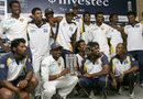 The Sri Lankan side celebrate after their series win, Sri Lanka v England, 3rd Test, Galle, 5th day, December 22 2007