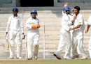 Legspinner Chetanya Nanda celebrates after bowling K Vasudevadas,  Tamil Nadu v Delhi, Ranji Trophy Super League, Group A, 7th round, 3rd day, Chennai,   December 27, 2007 