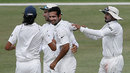 Irfan Pathan is congratulated on a wicket, ACT XI v Indians, 3rd day, Canberra, January 12, 2008