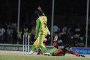 Shane Shillingford is run out by a direct hit from Maxford Pipe, British Virgin Islands v Dominica, 3rd match, Stanford 20/20, Antigua, January 27, 2007