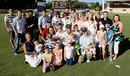 Adam Gilchrist poses with family members after playing his last Test, Australia v India, 4th Test, Adelaide, 5th day, January 28, 2008