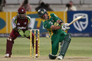 AB de Villiers goes down on one knee, South Africa v West Indies, 4th ODI, Durban, February 1, 2008