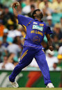 Muttiah Muralitharan in action at the SCG, Australia v Sri Lanka, CB Series, 3rd ODI, Sydney, February 8, 2008