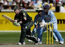 Brad Haddin gets on the front foot, Australia v India, CB Series, 4th ODI, Melbourne, February 10, 2008