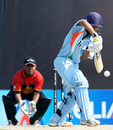 Shreevats Goswami plays the ball off the back foot during his 58, India U-19s v Papua New Guinea U-19s, Group B, Under-19 World Cup, Kuala Lumpur, February 17, 2008 
