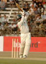 Aftab Ahmed tries to force one through the off side, BCB XI v South Africans, 2nd day, Fatullah, February 18, 2008