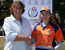 Player of the Match Caroline de Fouw with Betty Timmer, Netherlands v PNG, ICC Women's World Cup Qualifier, Stellenbosch, February 18, 2008