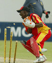 Tatenda Taibu goes for a run out, Zimbabwe Chevrons v Cape Cobras, MTN Domestic Championship, Harare, February 17, 2008