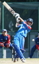 Bermuda's Christ Douglas hits out against England, Bermuda Under-19s v England Under-19s, Under-19 World Cup, Kuala Lumpur, February 19, 2008 




