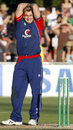 Anguish for Luke Wright as he watches a shy at the stumps narrowly miss its target, New Zealand v England, 4th ODI, Napier, February 20, 2008