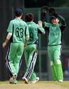 The Ireland players celebrate a breakthrough, Bermuda U-19 v Ireland U-19, Under-19 World Cup, Malaysia, February 21, 2008
