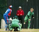 Ben Ackland produced a tight spell with his offspin, Bermuda U-19 v Ireland U-19, Under-19 World Cup, Malaysia, February 21, 2008