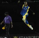 Derrick Bishop celebrates the dismissal of William Perkins, Barbados v Trinidad, Stanford 20-20, Antigua, February 22, 2008