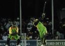 Danza Hyatt hits a six during his 59, Guyana v Jamaica, 2nd semi-final, Stanford 20/20, Antigua, February 23, 2008 
