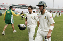 Mark Boucher and AB de Villiers return to the pavilion after finishing off the job, Bangladesh v South Africa, 1st Test, Mirpur, 4th day, February 25, 2008