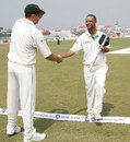 Andre Nel congratulates Robin Peterson for taking his five-for, Bangladesh v South Africa, 2nd Test, Chittagong, 4th day, March 3, 2008