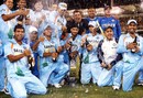 Champagne moment: The Indian team celebrate, Australia v India, CB Series, 2nd final, Brisbane, March 4, 2008 