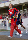 Andrew Flintoff takes the field for Lancashire in Sharjah, Essex v Lancashire, Pro ARCH Trophy, Sharjah, March 16, 2008