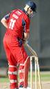 Andrew Flintoff is bowled for 39, Essex v Lancashire, Pro ARCH Trophy, Sharjah, March 16, 2008