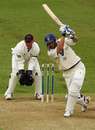 Ed Smith steps down the pitch and drives, Leicestershire v Middlesex, Grace Road, April 16, 2008