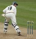 Don't look back: Matthew Boyce turns around as he is bowled, Worcestershire v Leicestershire, County Championship, New Road, April 25, 2008