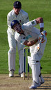 Bang on target ... Kevin Pietersen feels the pain after being struck, Somerset v Hampshire, County Championship, Taunton, May 7, 2008