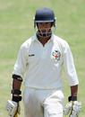 Simon Jackson walks back after scoring 16, Jamaica XI v Australians, Trelawny Stadium, 3rd day, May 18, 2008
