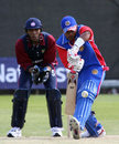 Steve Massiah, the USA captain, is struck on the pad, USA v Mozambique, World Cricket League Division 5, Jersey, May 23, 2008